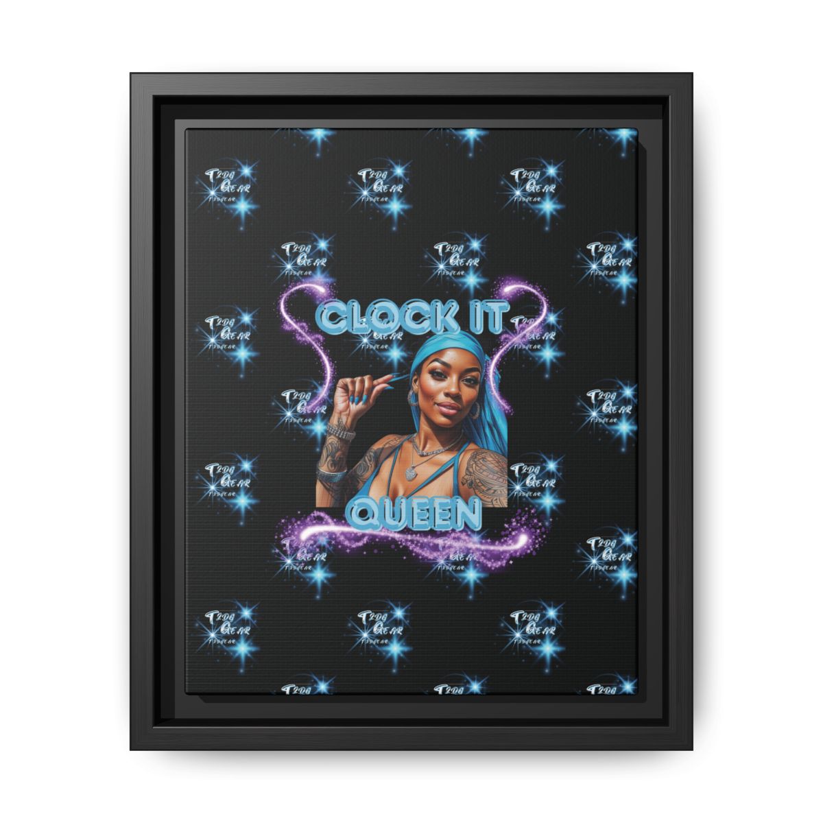 "Clock It" Framed Matte Canvas Print