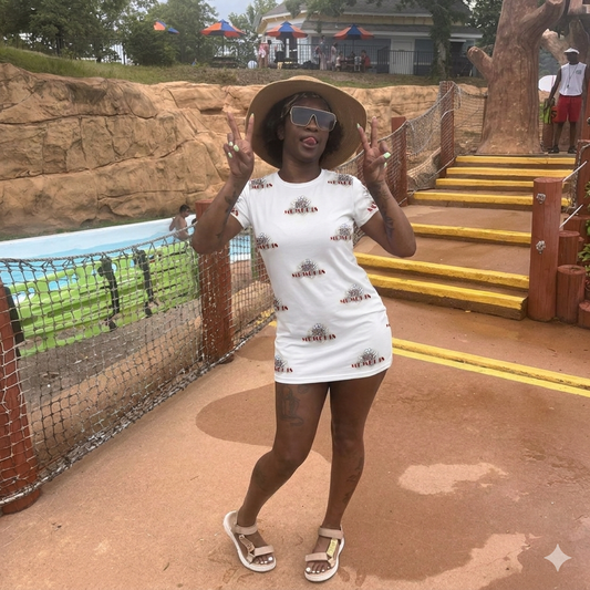 "901 Memphis" AOP T-Shirt Dress