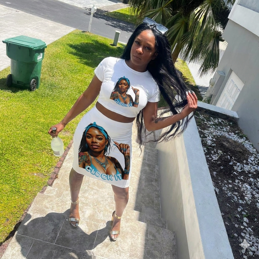 "Clock It" Graphic Crop Top