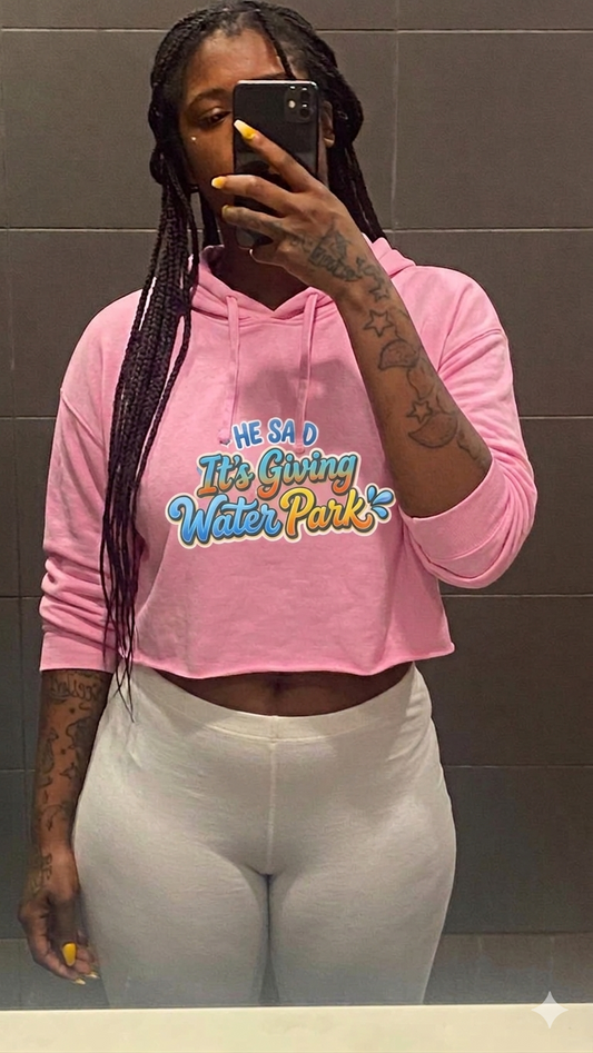 "It's Giving" Crop Hoodie