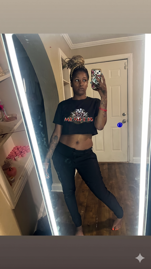 "901 Memphis" Crop Top