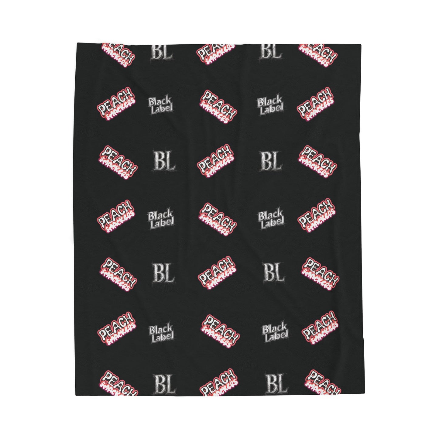 "Peach Smackers" Velveteen Plush Blanket