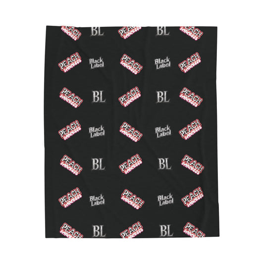 "Peach Smackers" Velveteen Plush Blanket