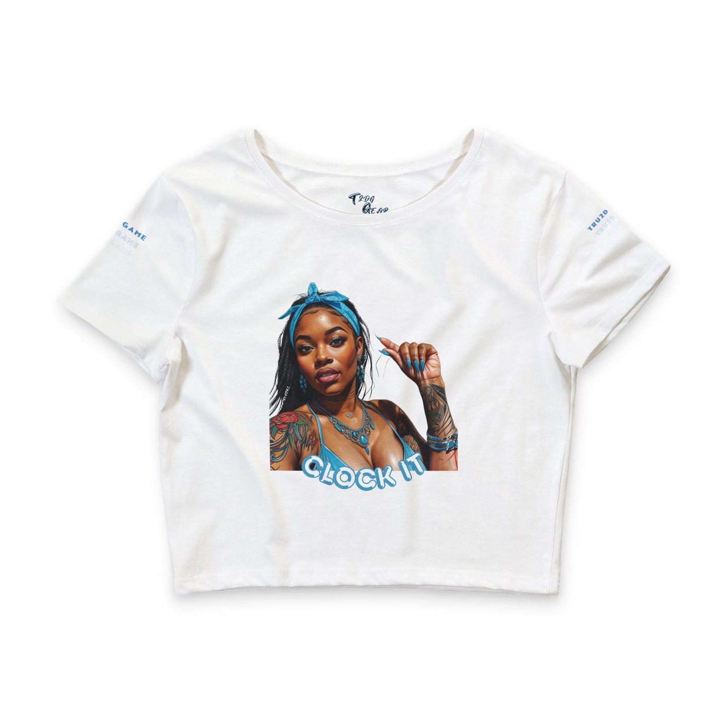 "Clock It" Graphic Crop Top