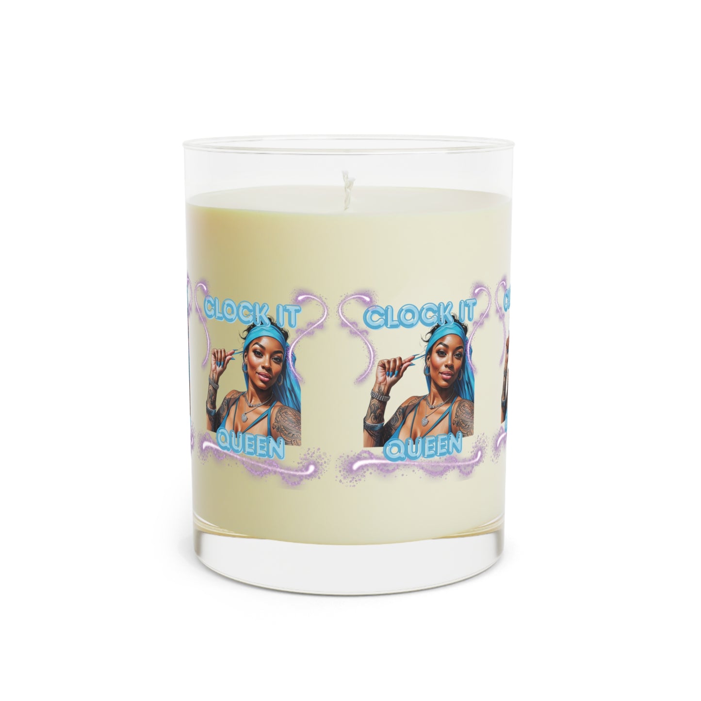 Scented Candle ��� "Clock It, Queen" 11oz Glass Candle