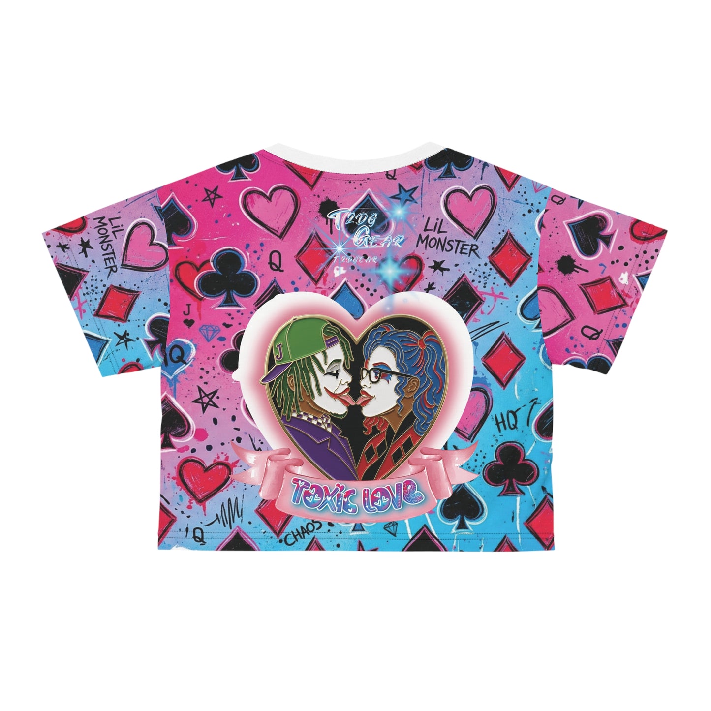 "Twisted/Toxic Love" AOP Crop Tee