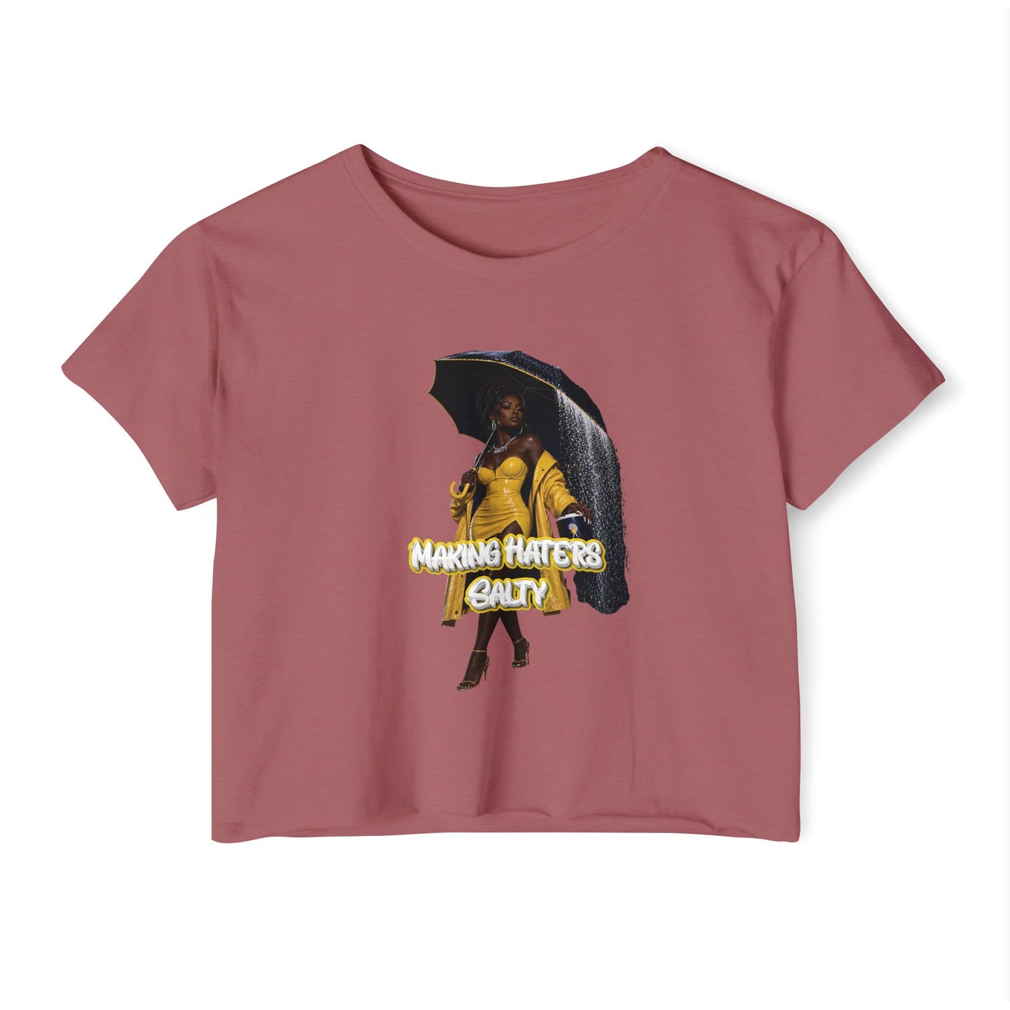 "Haters Salty" Women's Graphic Crop Tee