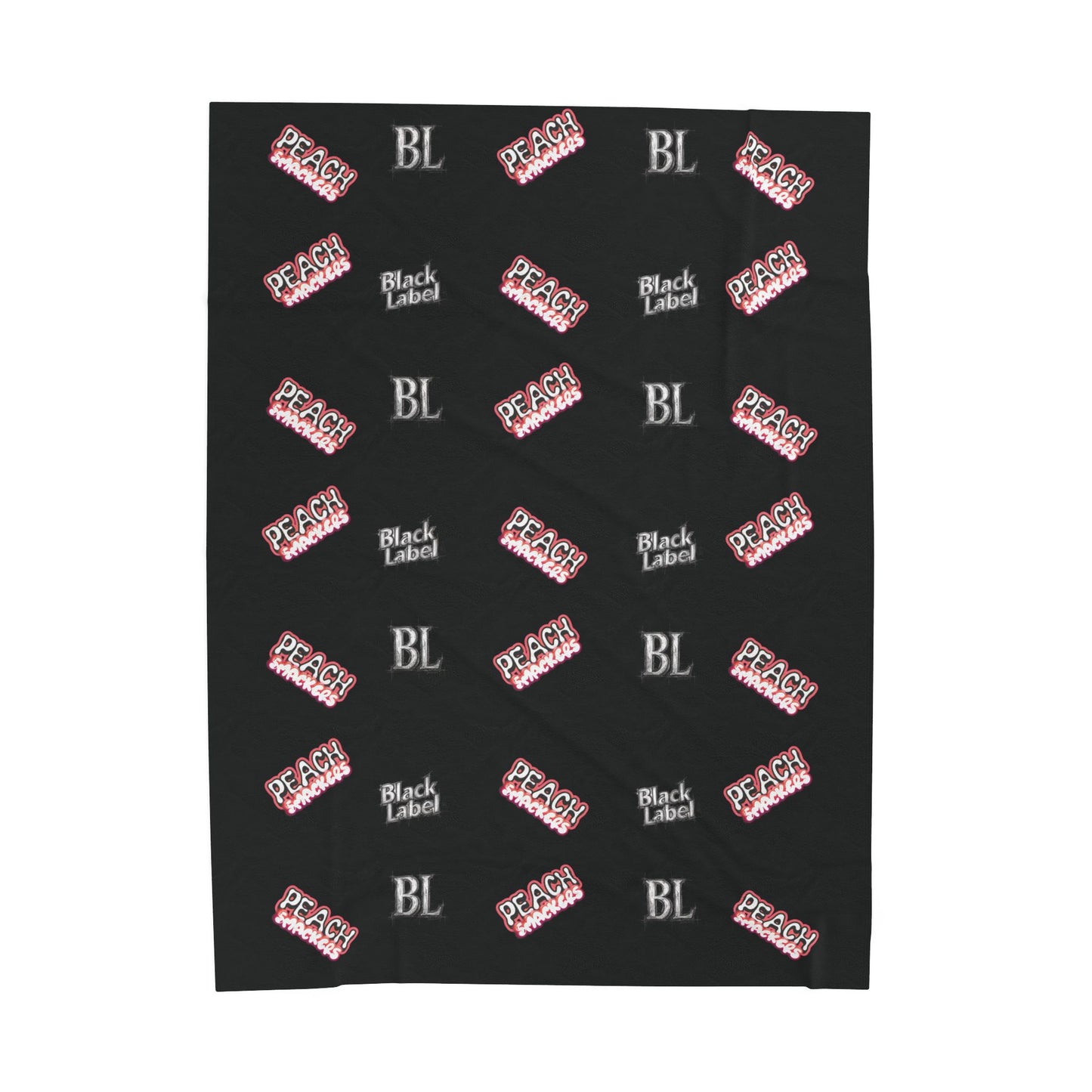 "Peach Smackers" Velveteen Plush Blanket