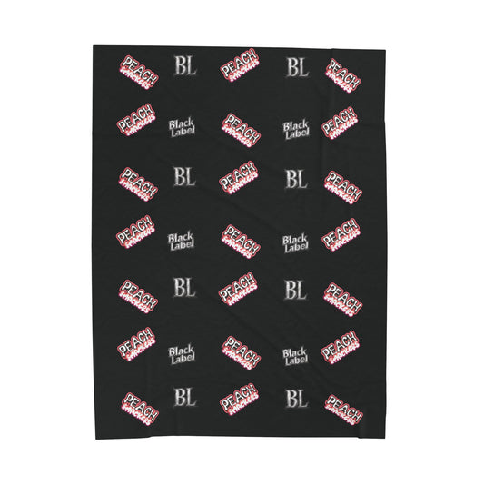 "Peach Smackers" Velveteen Plush Blanket