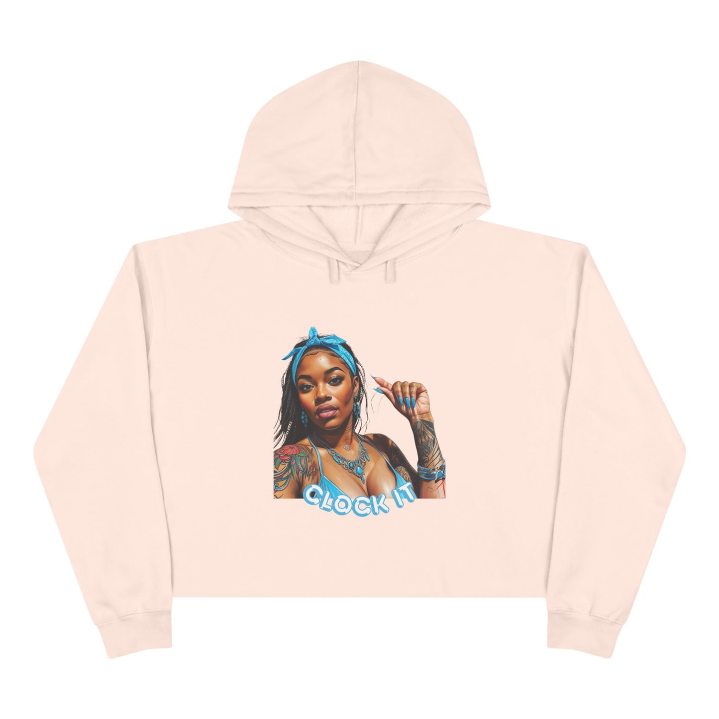 "Clock It" Crop Hoodie