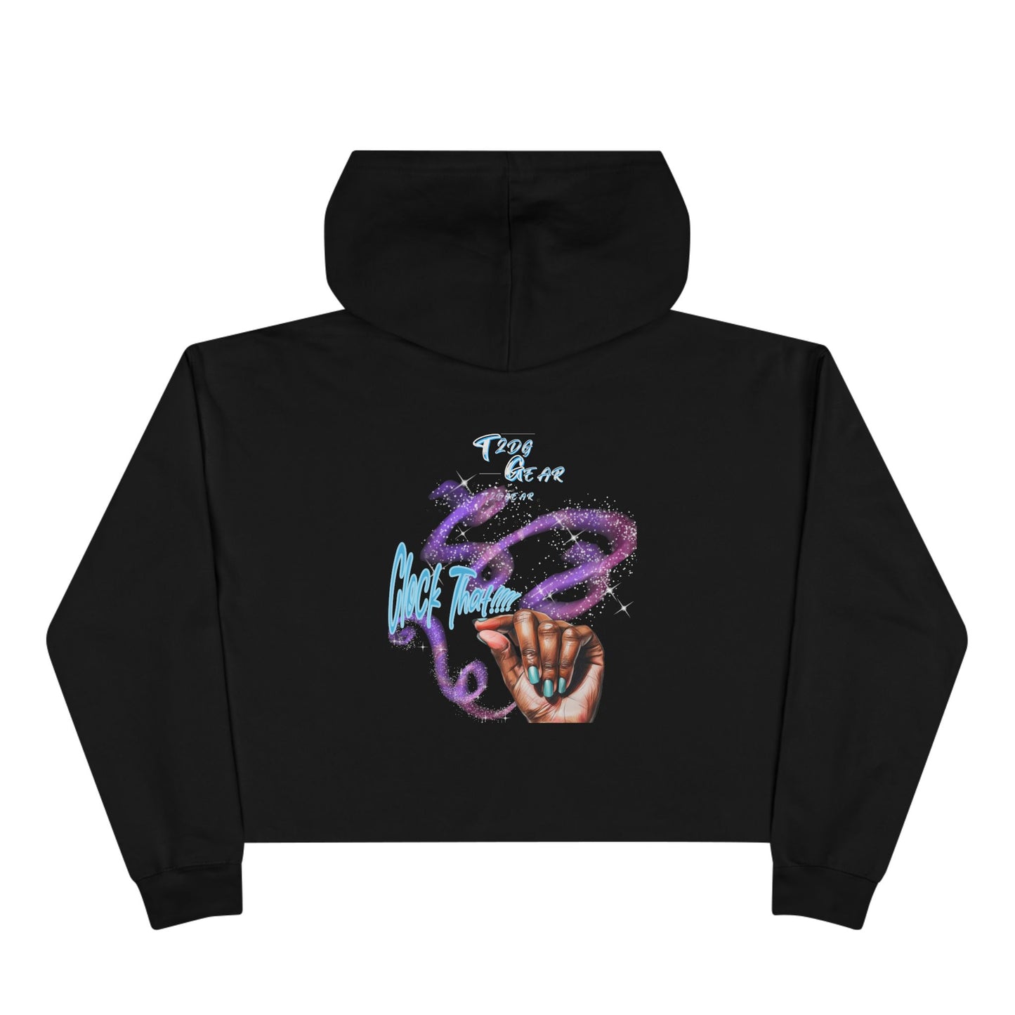 "Clock It" Crop Hoodie