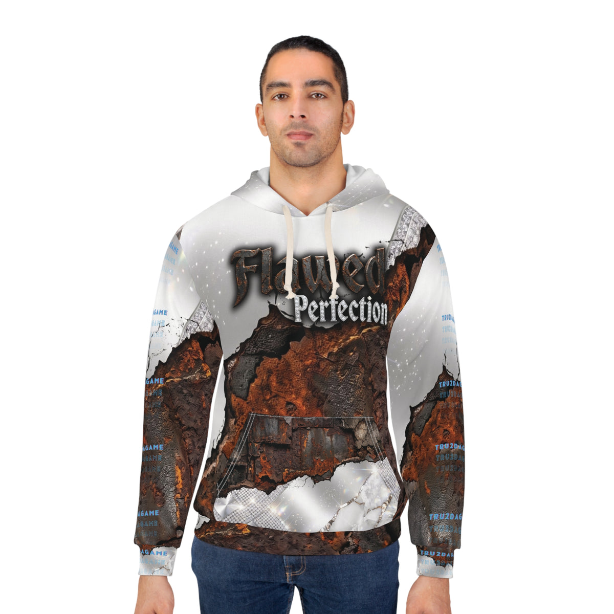 "Flawed Perfection" Women's (AOP) Pullover Hoodie