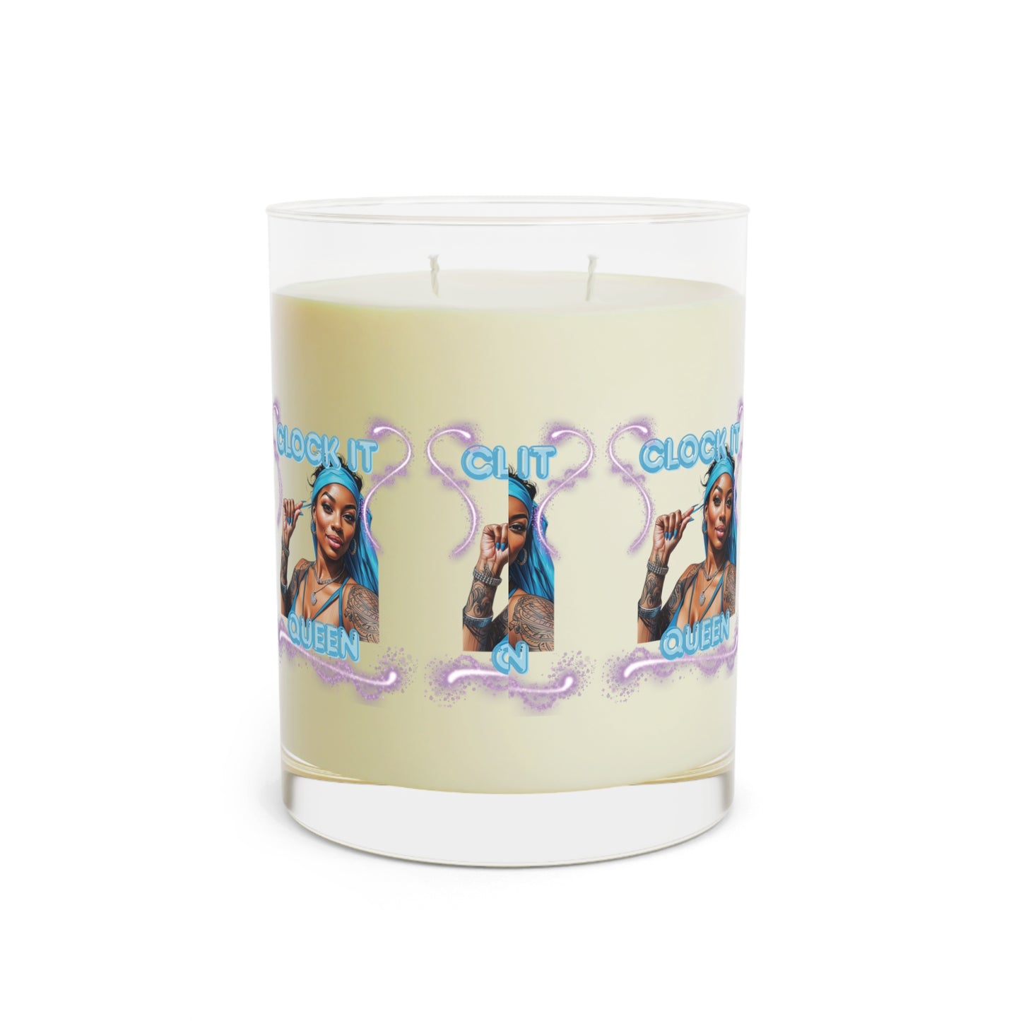 Scented Candle ��� "Clock It, Queen" 11oz Glass Candle
