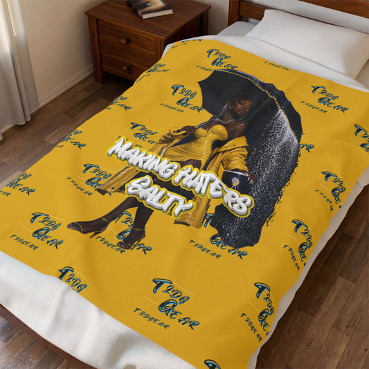 "Haters Salty" Velveteen Plush Blanket