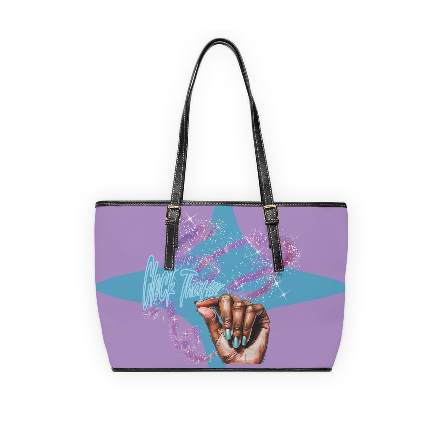 ���Clock It��� PU Leather Shoulder Purse