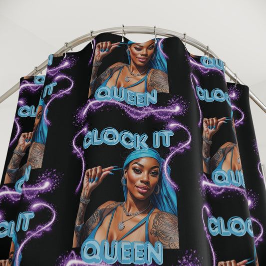 "Clock It" Shower Curtain