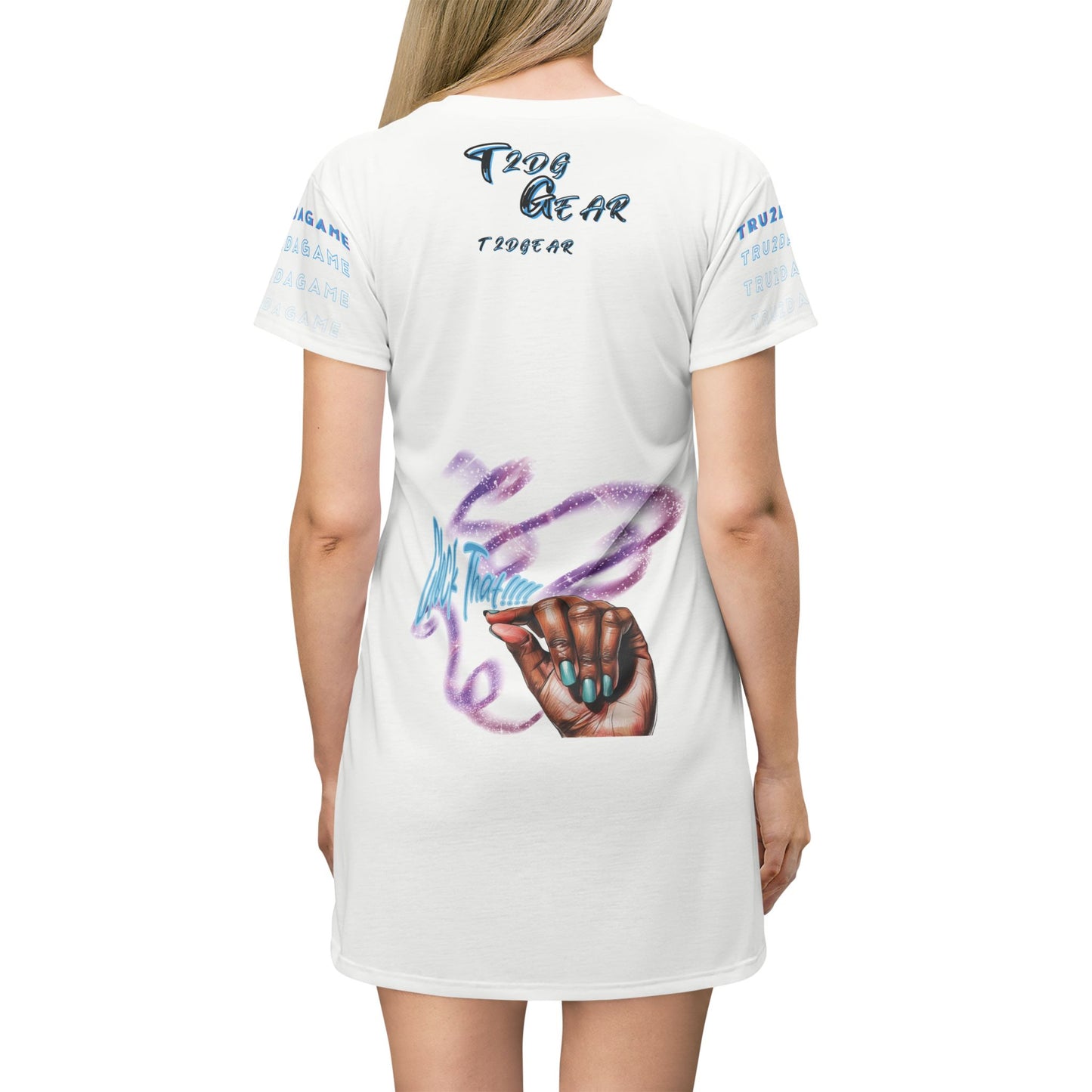 "Clock It" Graphic AOP Tee-Shirt Dress