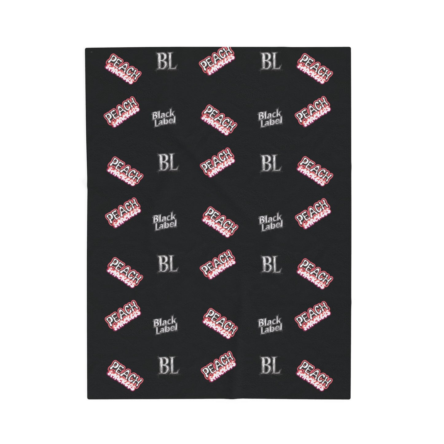 "Peach Smackers" Velveteen Plush Blanket