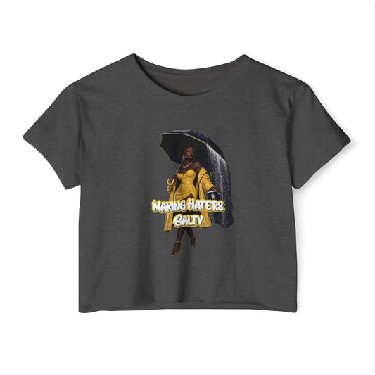 "Haters Salty" Women's Graphic Crop Tee