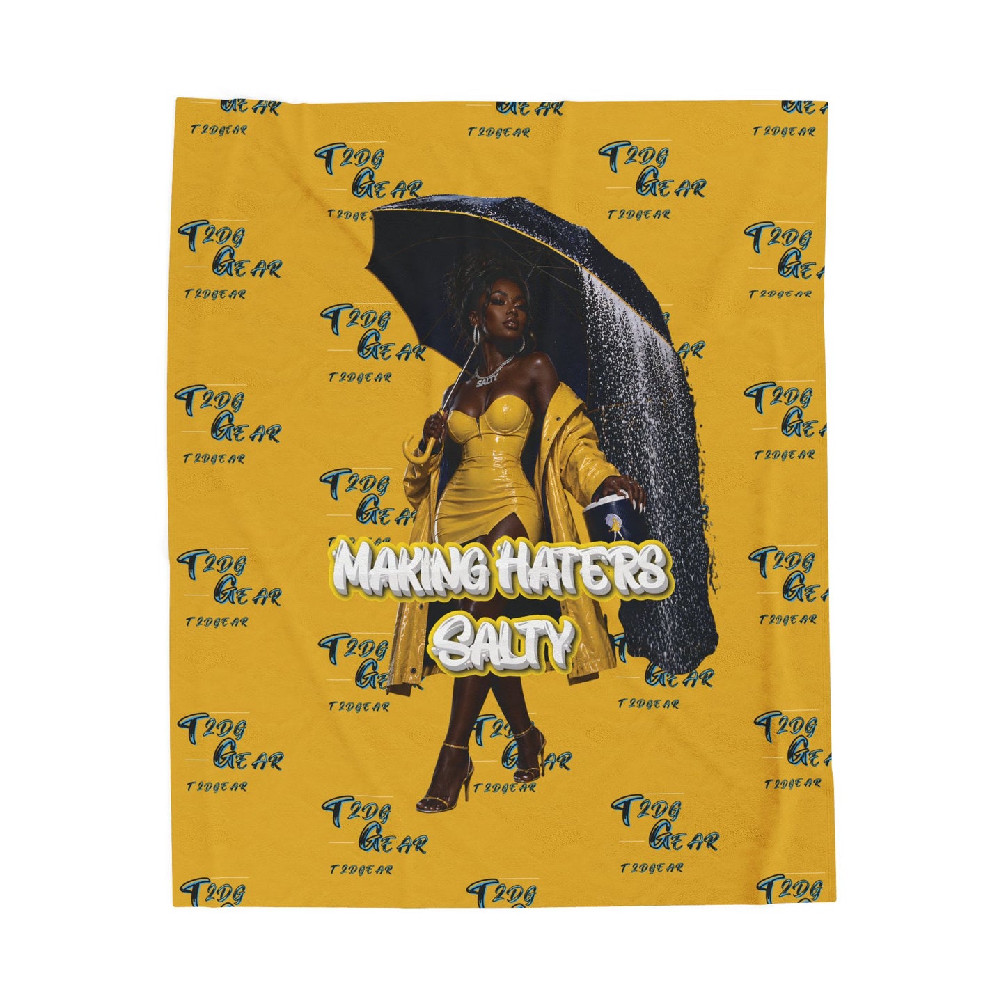 "Haters Salty" Velveteen Plush Blanket