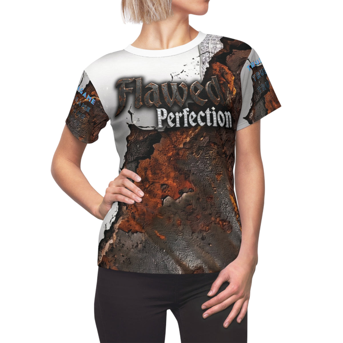 "Flawed Perfection" Women’s (AOP)Graphic Tee