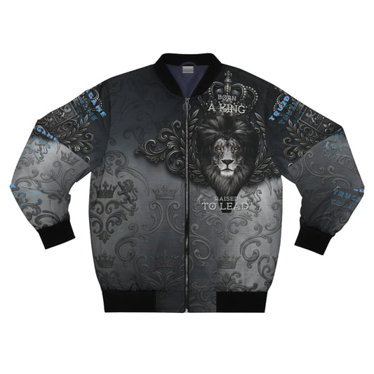 "Born A King" Graphic Bomber Jacket