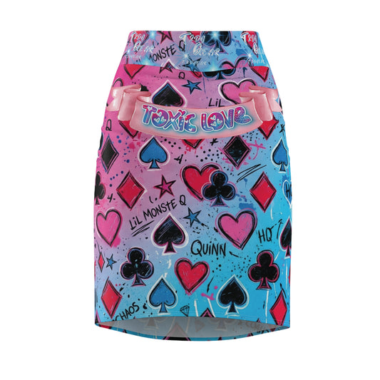 "Twisted/Toxic Love" Pencil Skirt