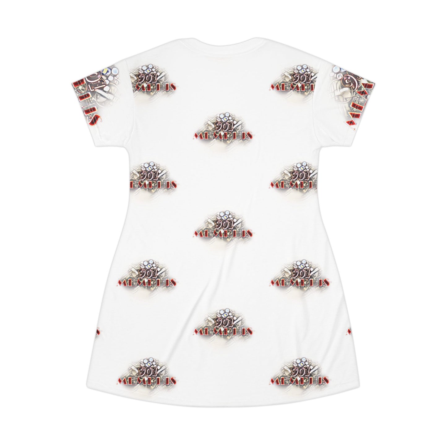 "901 Memphis" AOP T-Shirt Dress