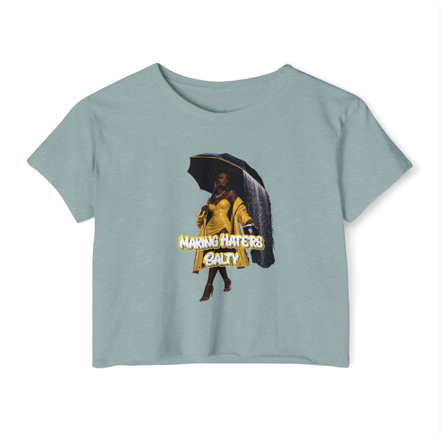 "Haters Salty" Women's Graphic Crop Tee