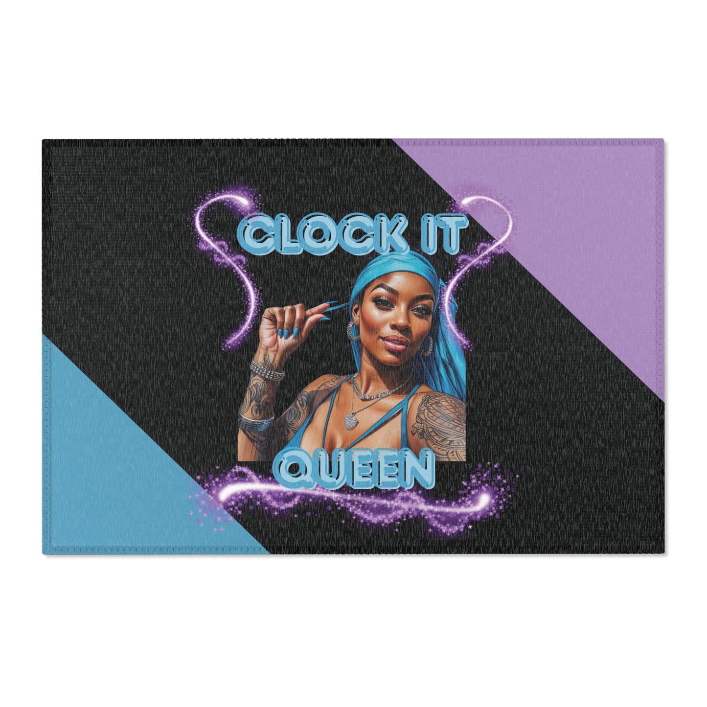 "Clock It" Decorative Area Rug