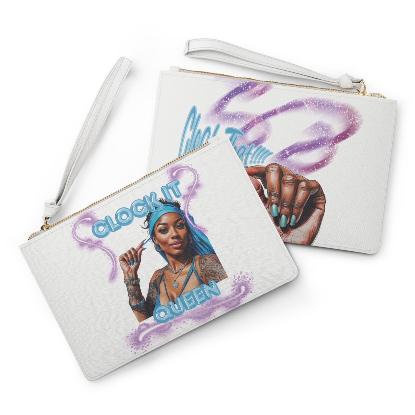 "Clock It" Clutch Bag