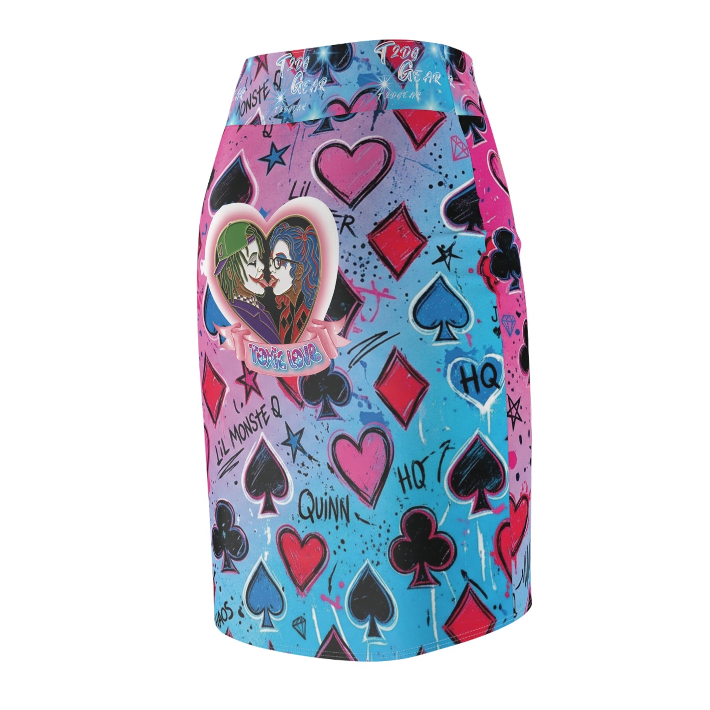 "Twisted/Toxic Love" Pencil Skirt