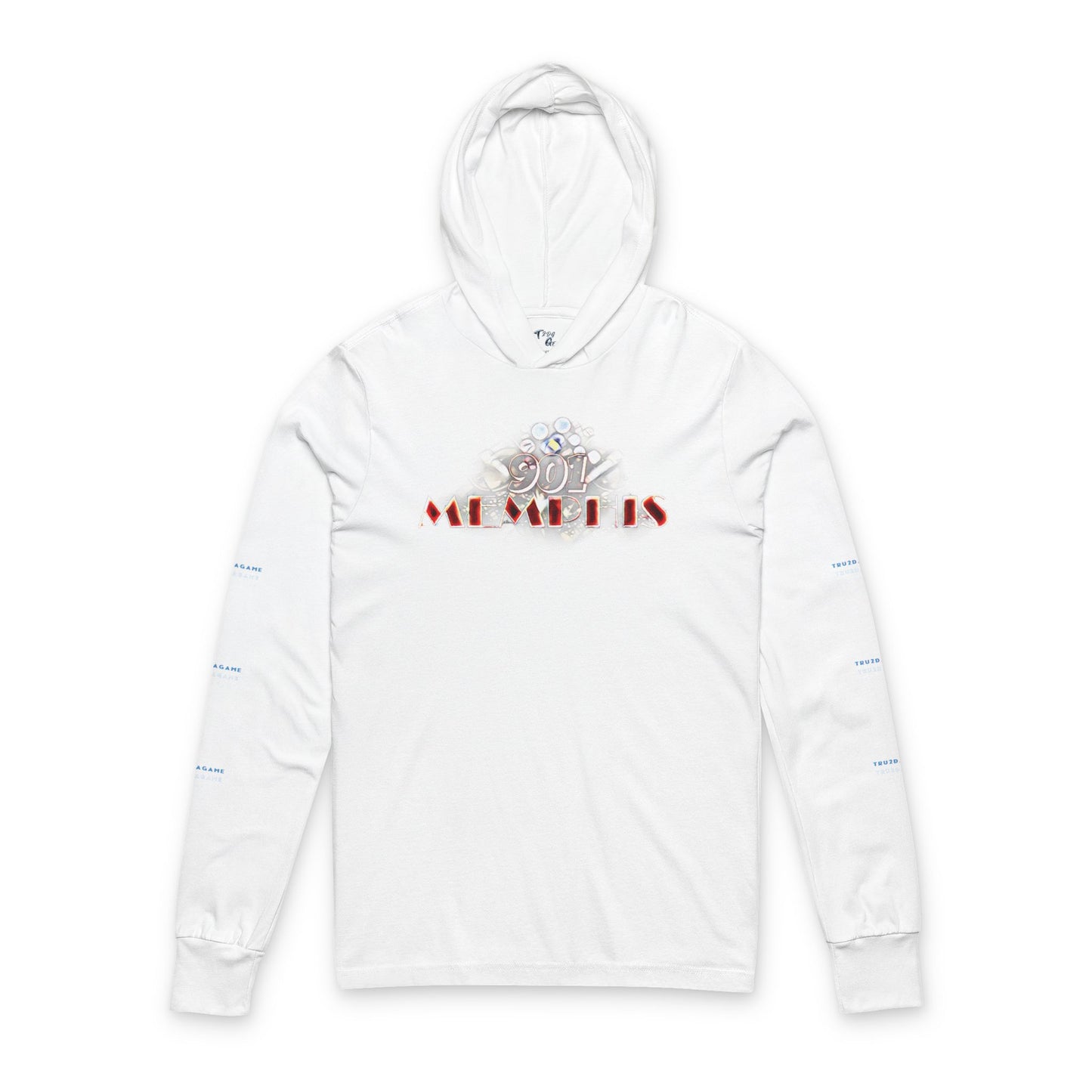 "901 Memphis" Hooded Long Sleeve Tee