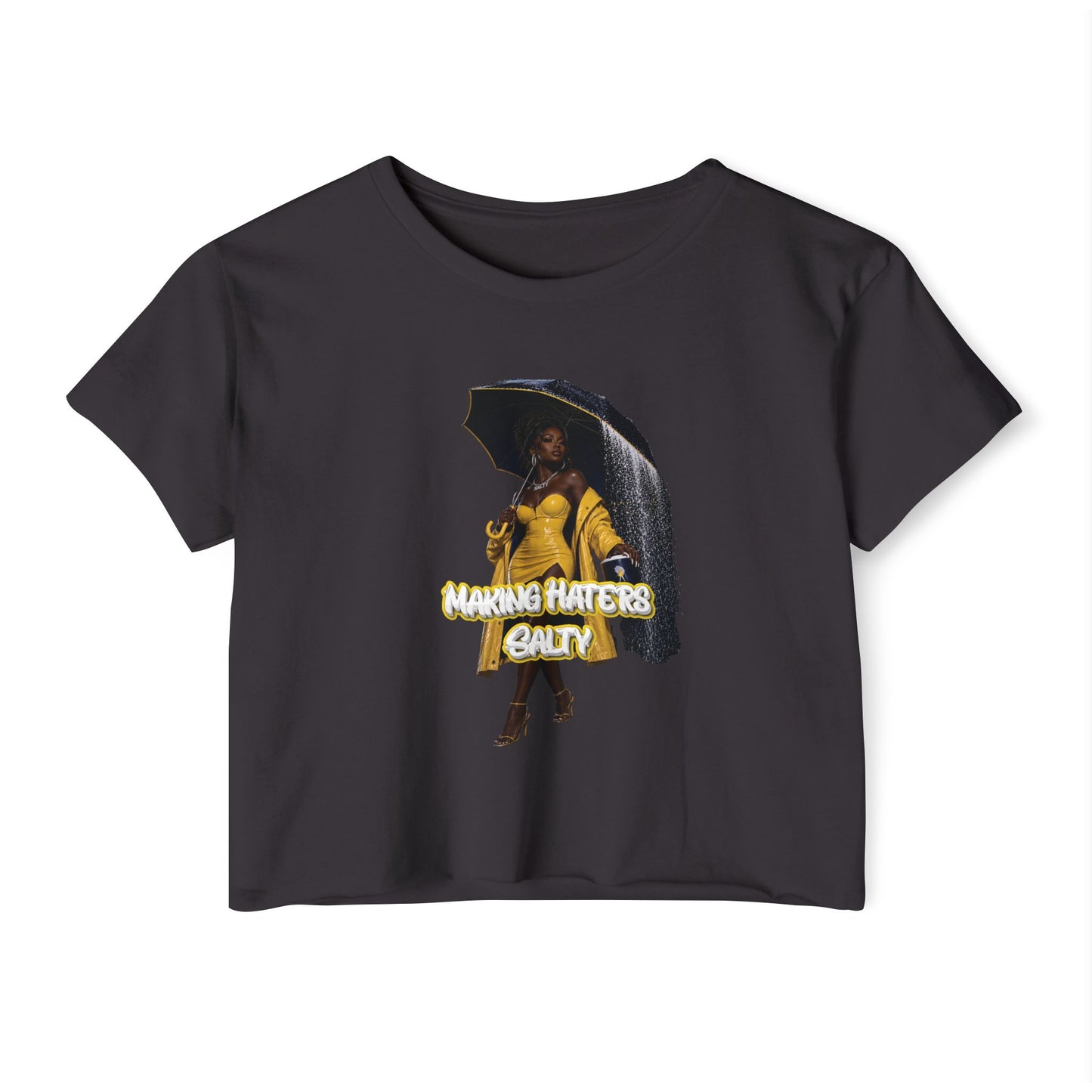 "Haters Salty" Women's Graphic Crop Tee
