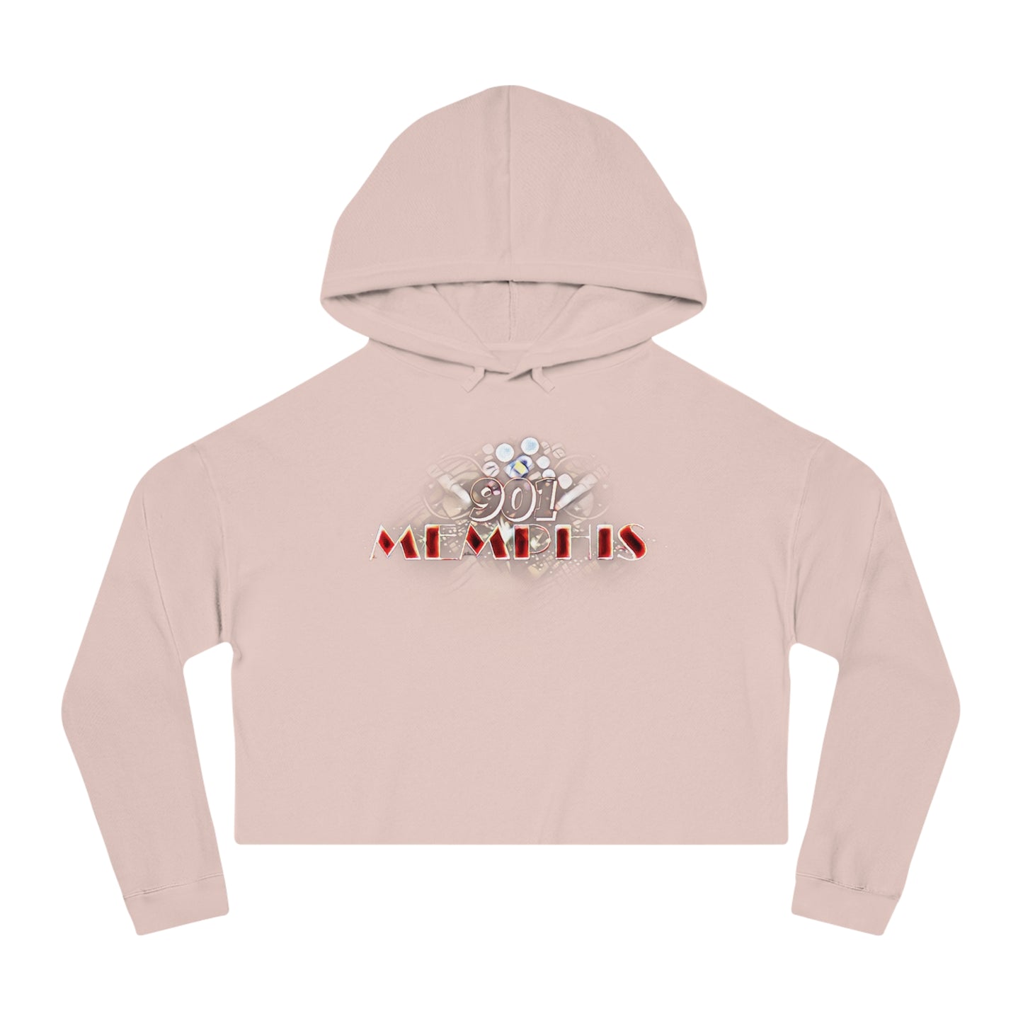 "901 Memphis" Graphic Cropped Hoodie