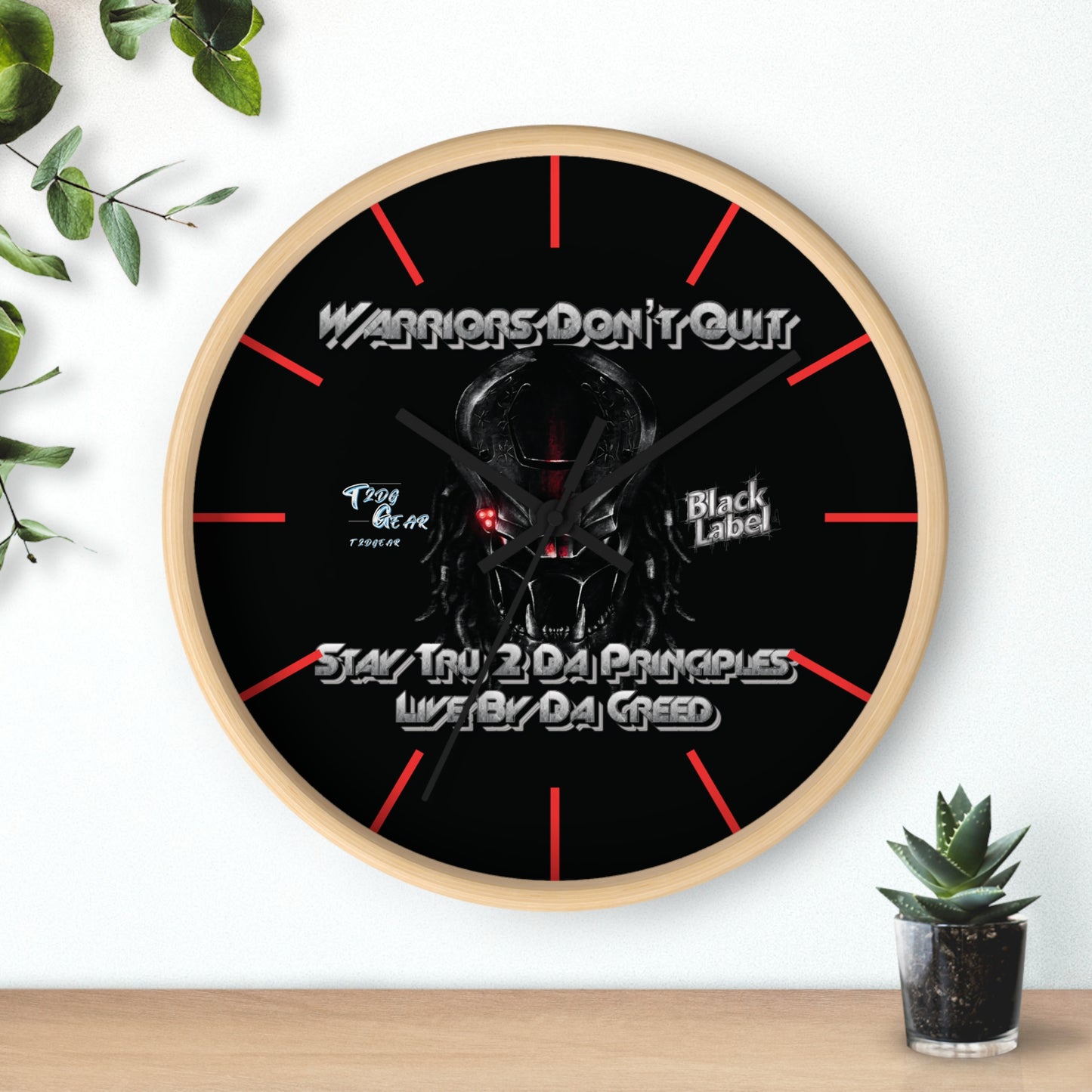 "Warrior's Creed" Wall Clock