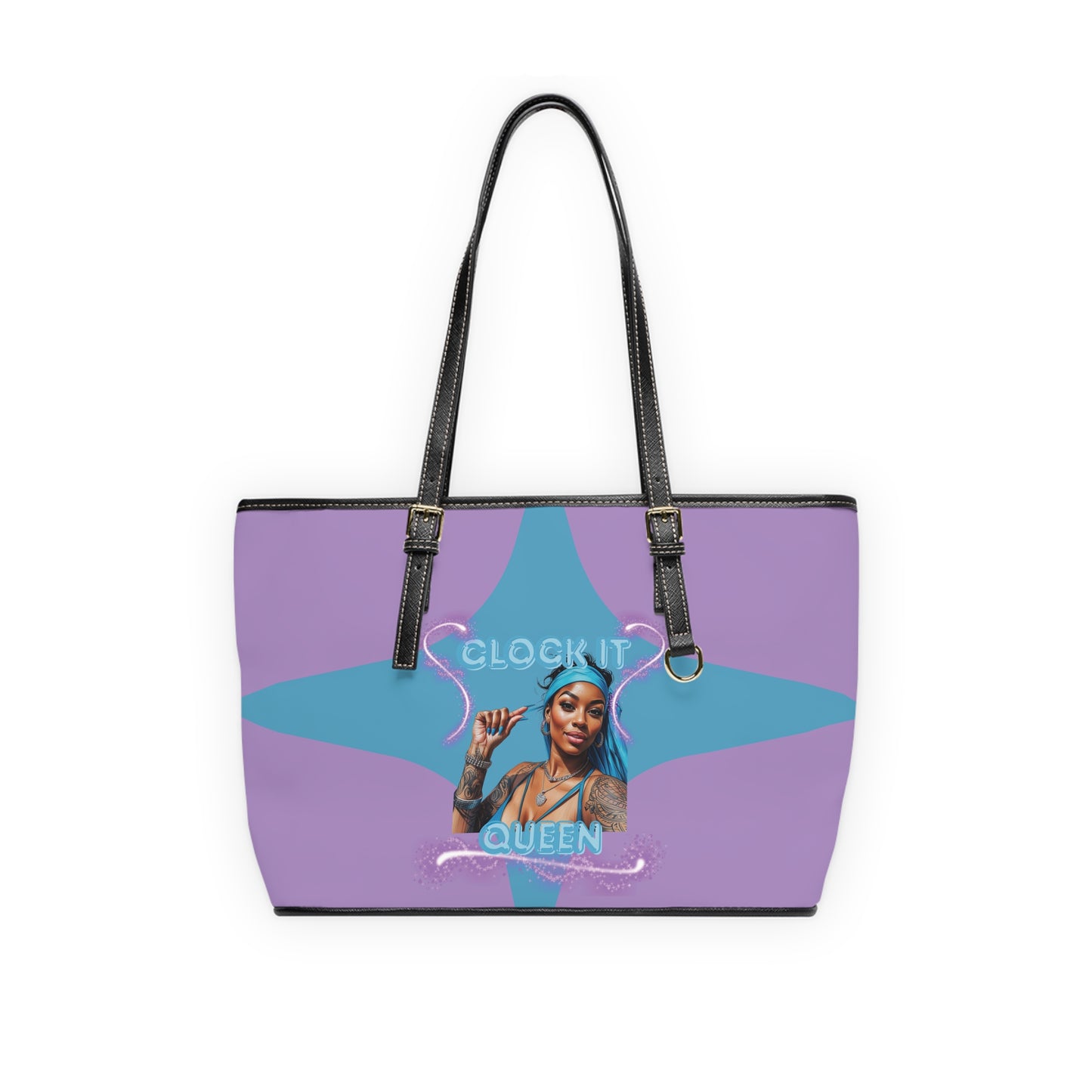 ���Clock It��� PU Leather Shoulder Purse