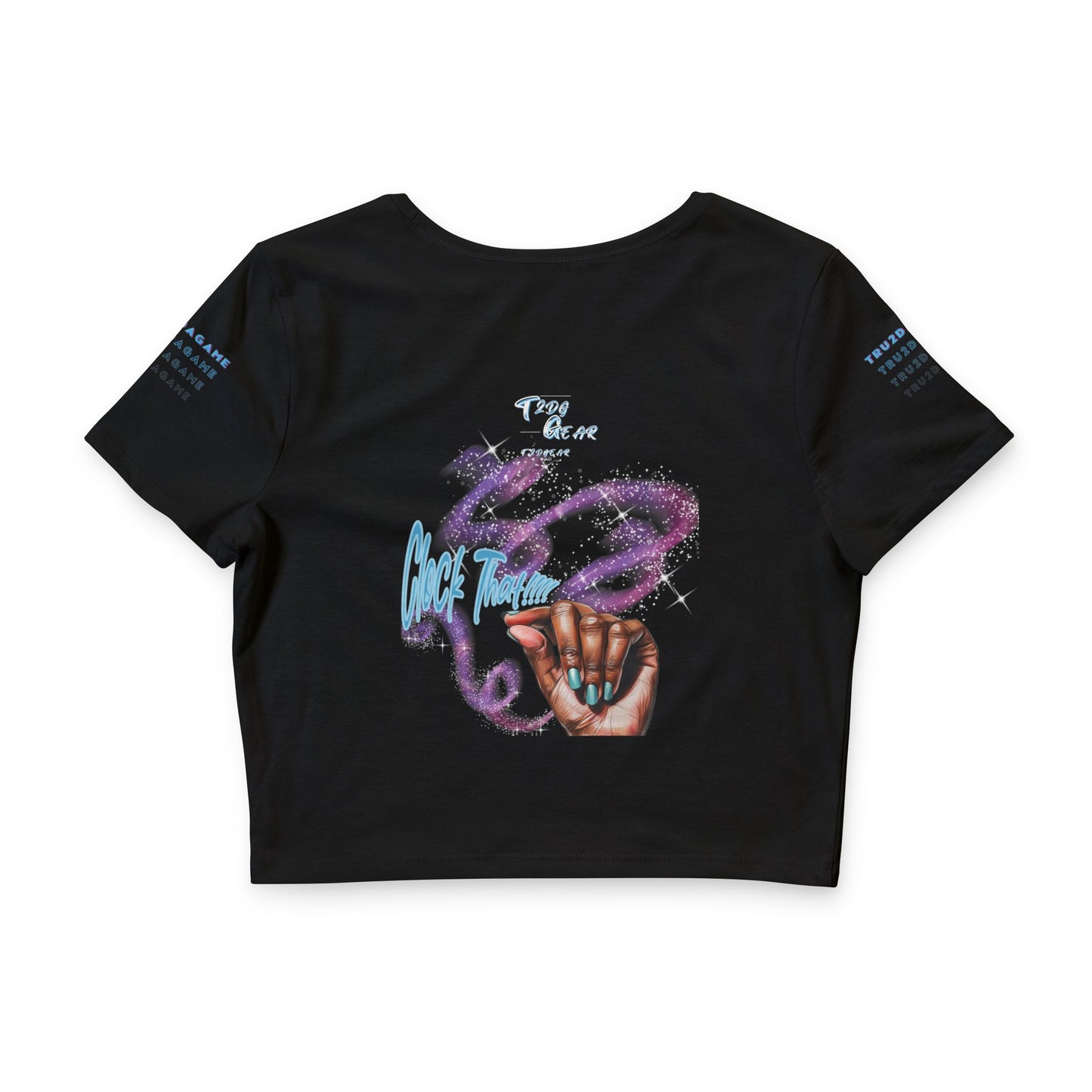 "Clock It" Graphic Crop Top