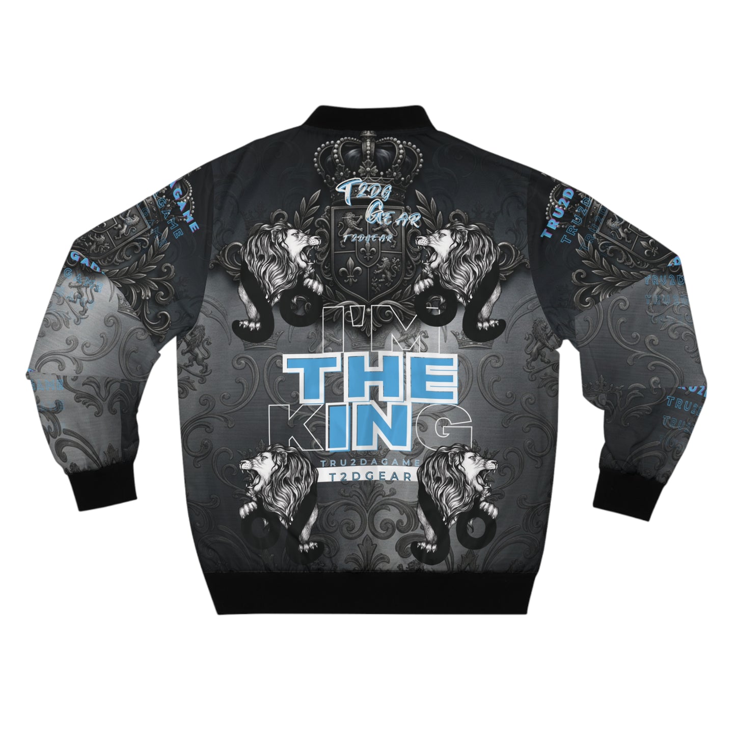 "Born A King" Graphic Bomber Jacket