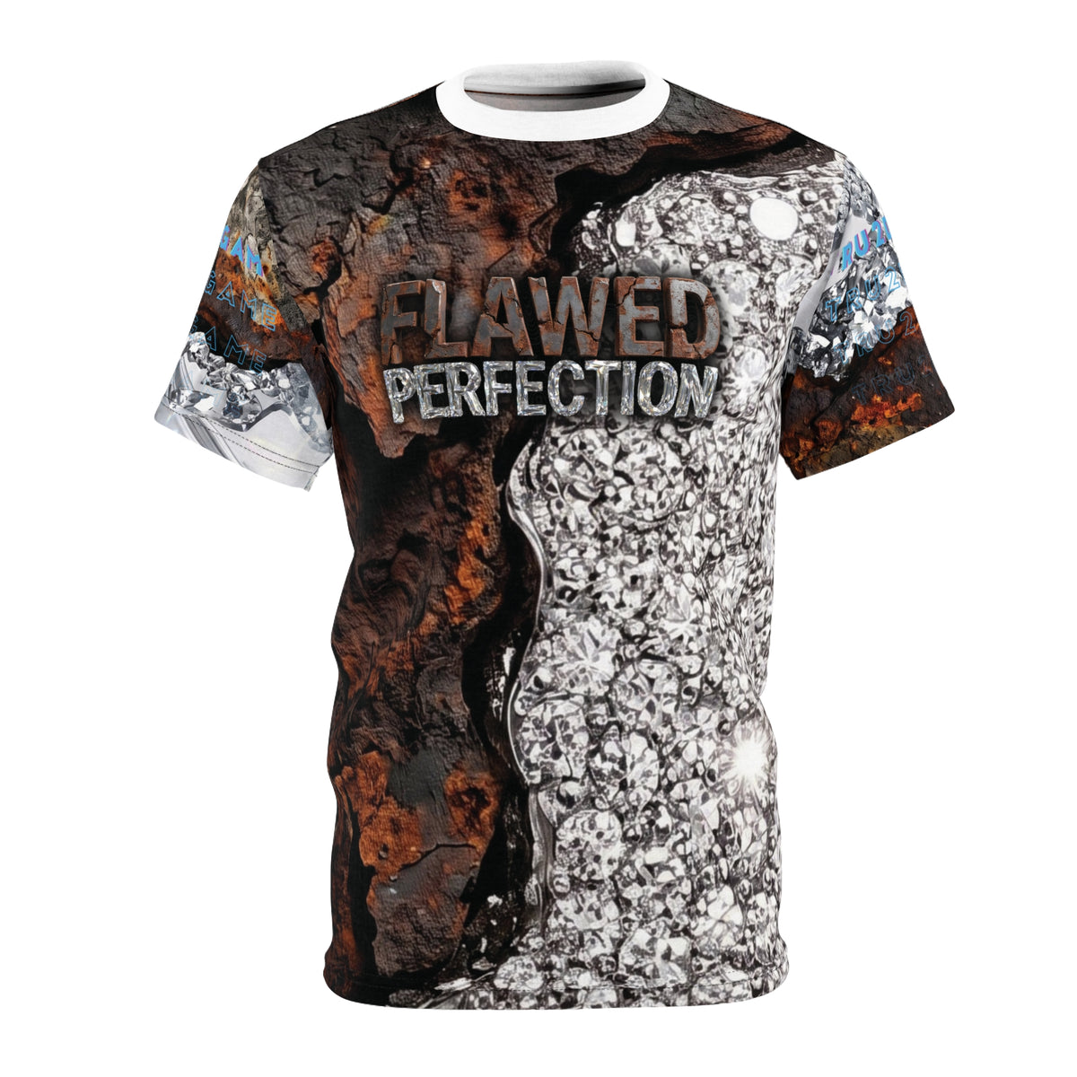 "Flawed Perfection" Men's (AOP)Graphic T-Shirt