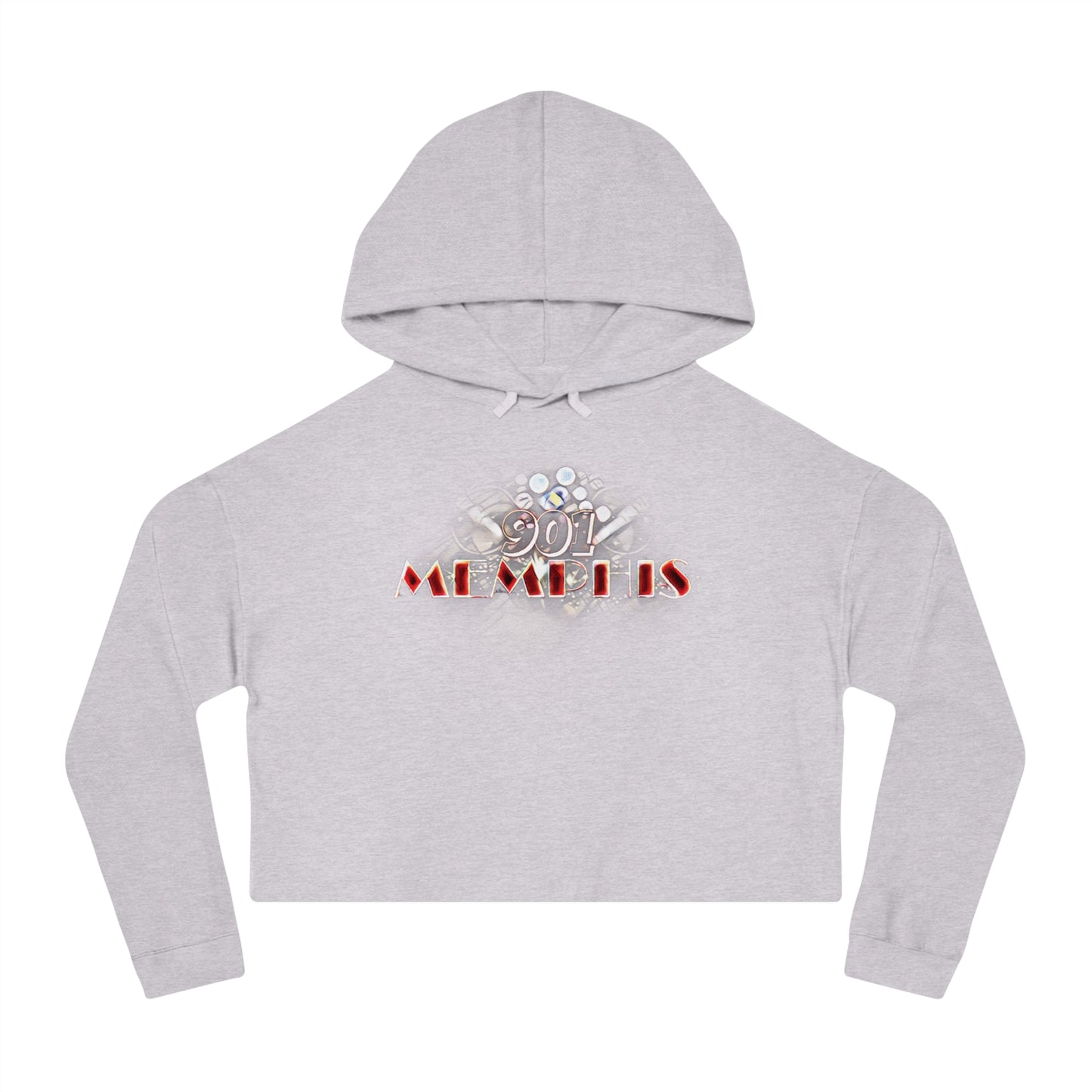 "901 Memphis" Graphic Cropped Hoodie