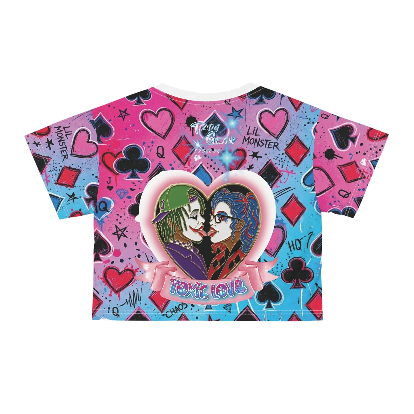 "Twisted/Toxic Love" AOP Crop Tee