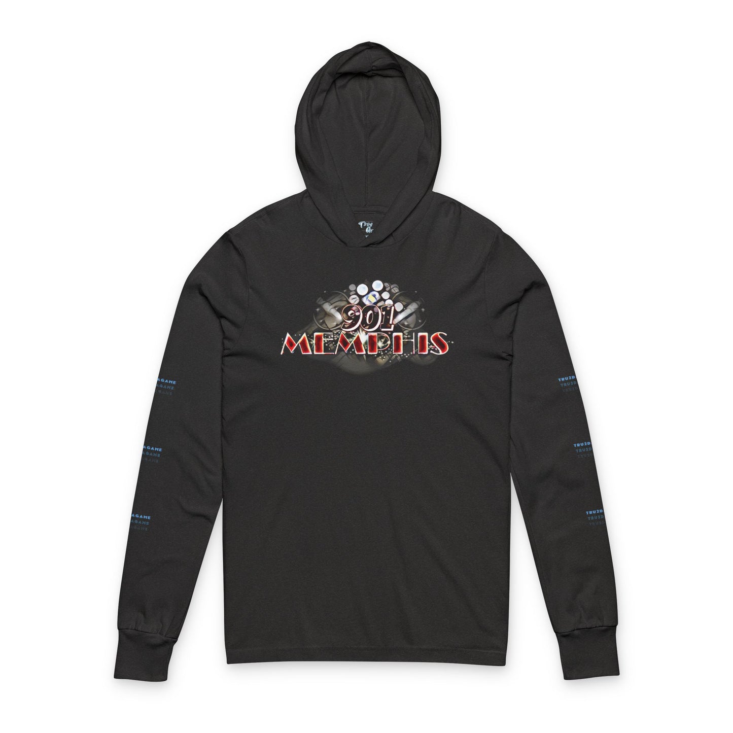 "901 Memphis" Hooded Long Sleeve Tee
