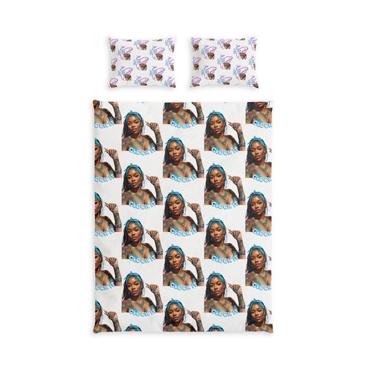 "Clock It" Cotton Bed Set