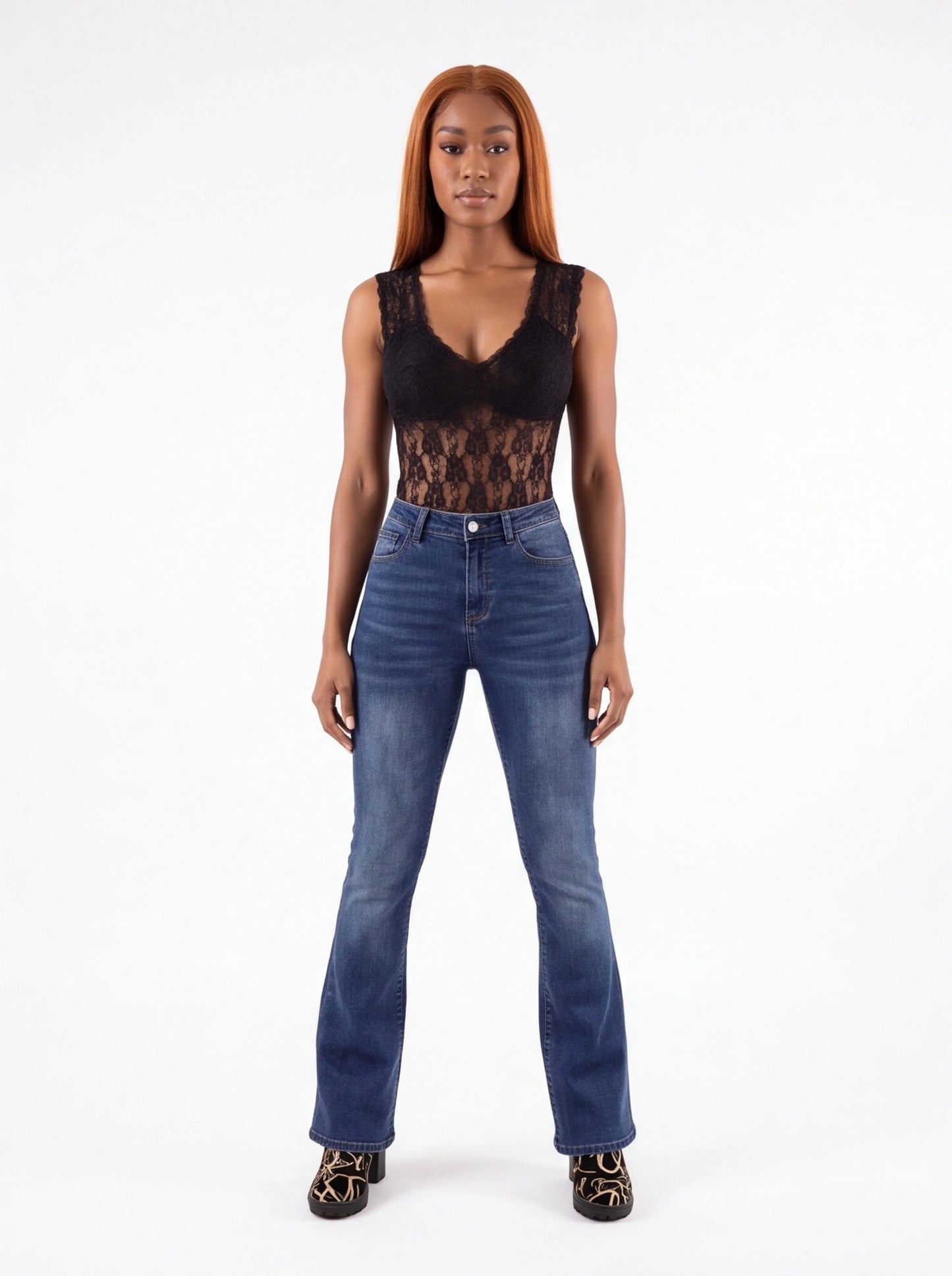High Rise Jeans with Pockets