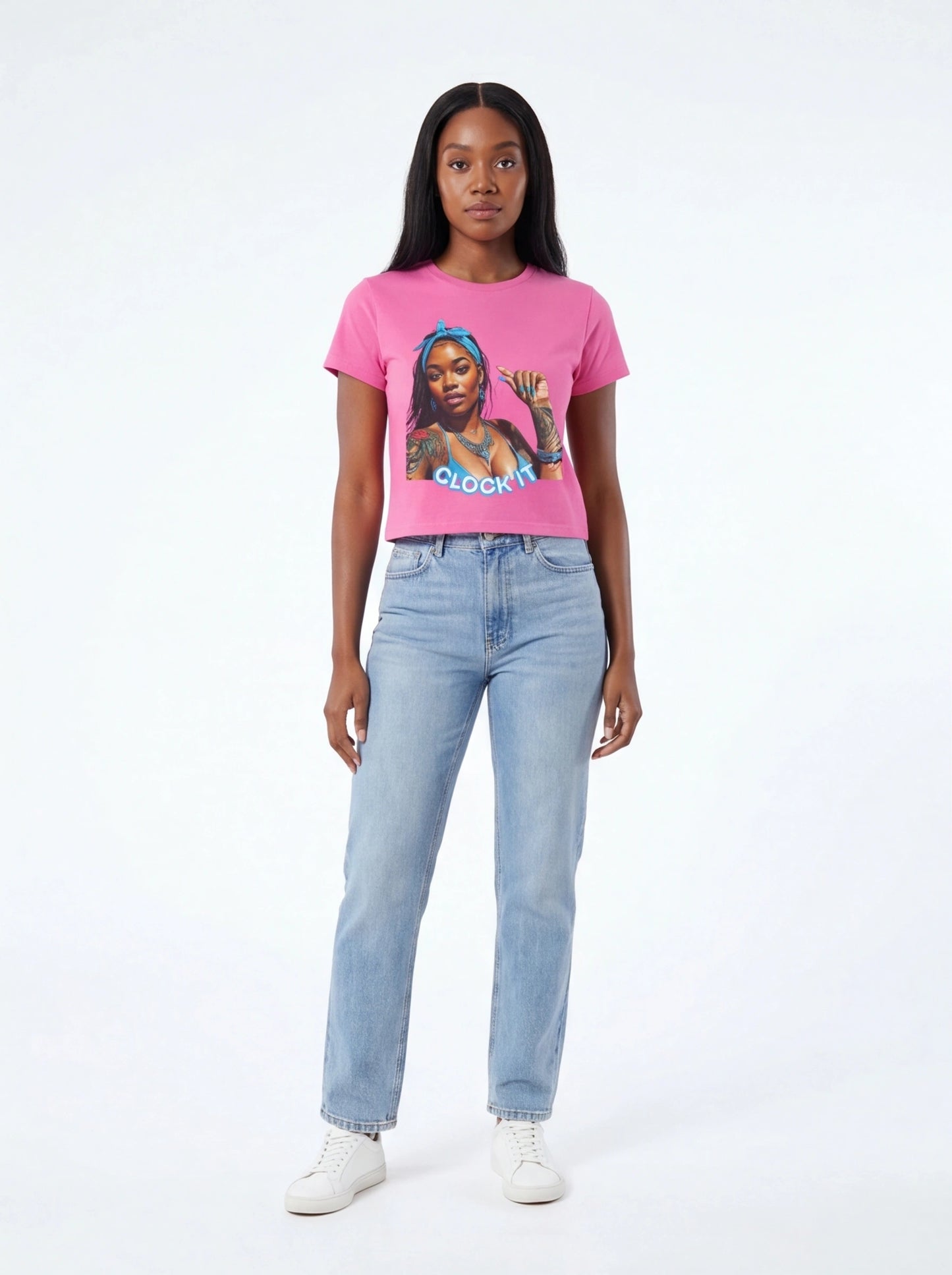 "Clock It" Cotton Graphic Tee