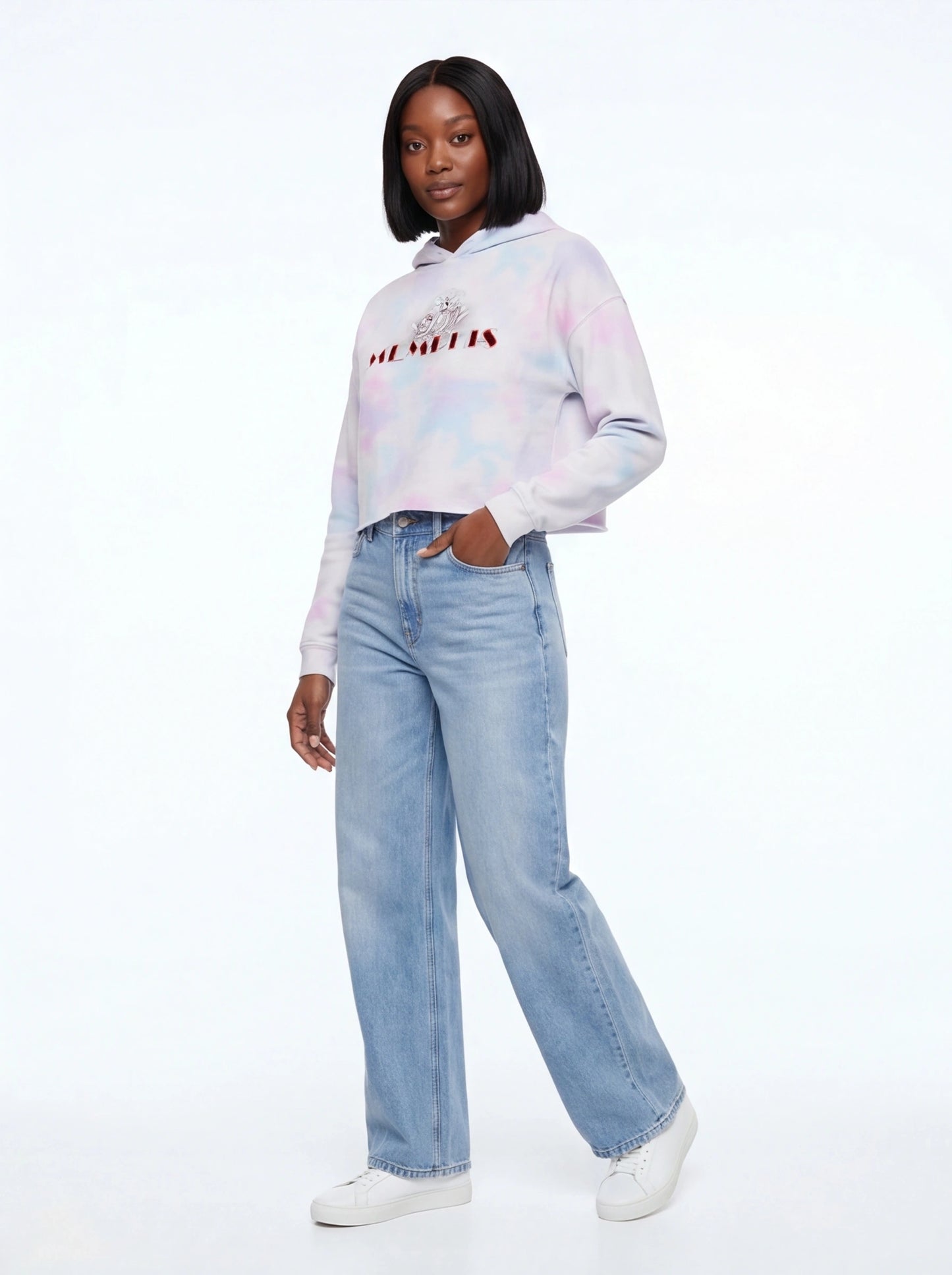 "901 Memphis" Graphic Cropped Hoodie