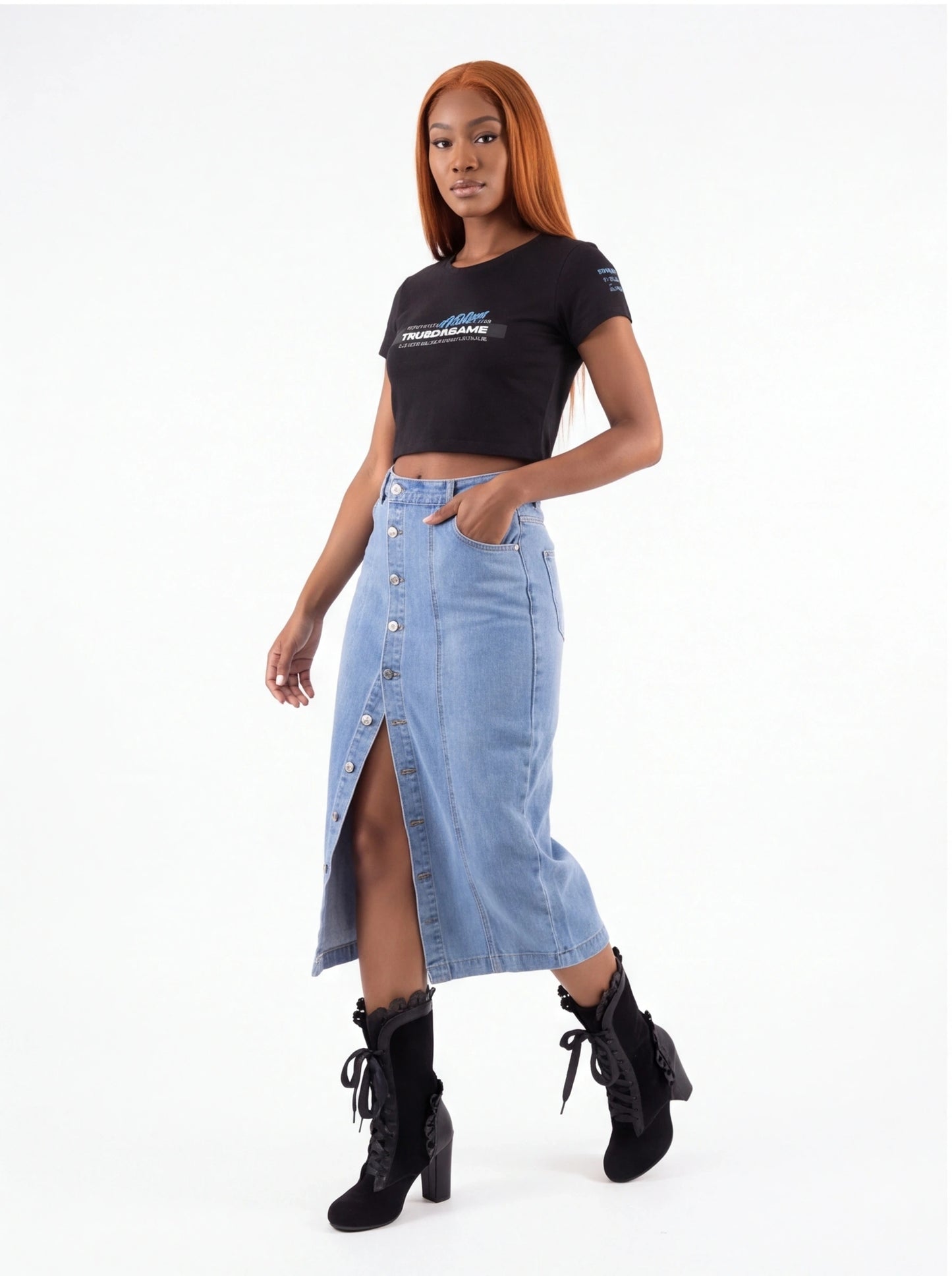 Lace Up Block Heels Boots