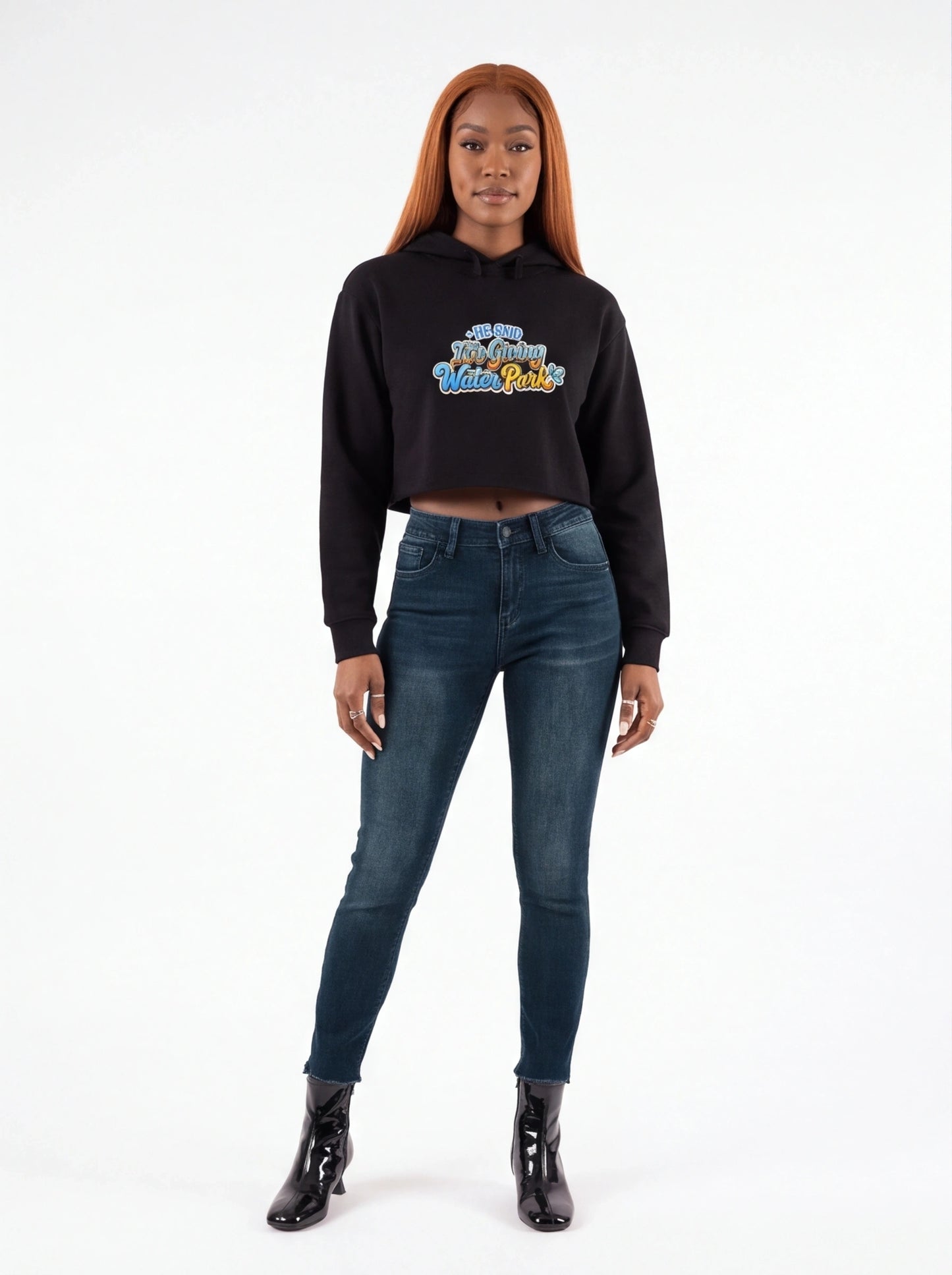Mid-Rise Waist Skinny Jeans with Pockets