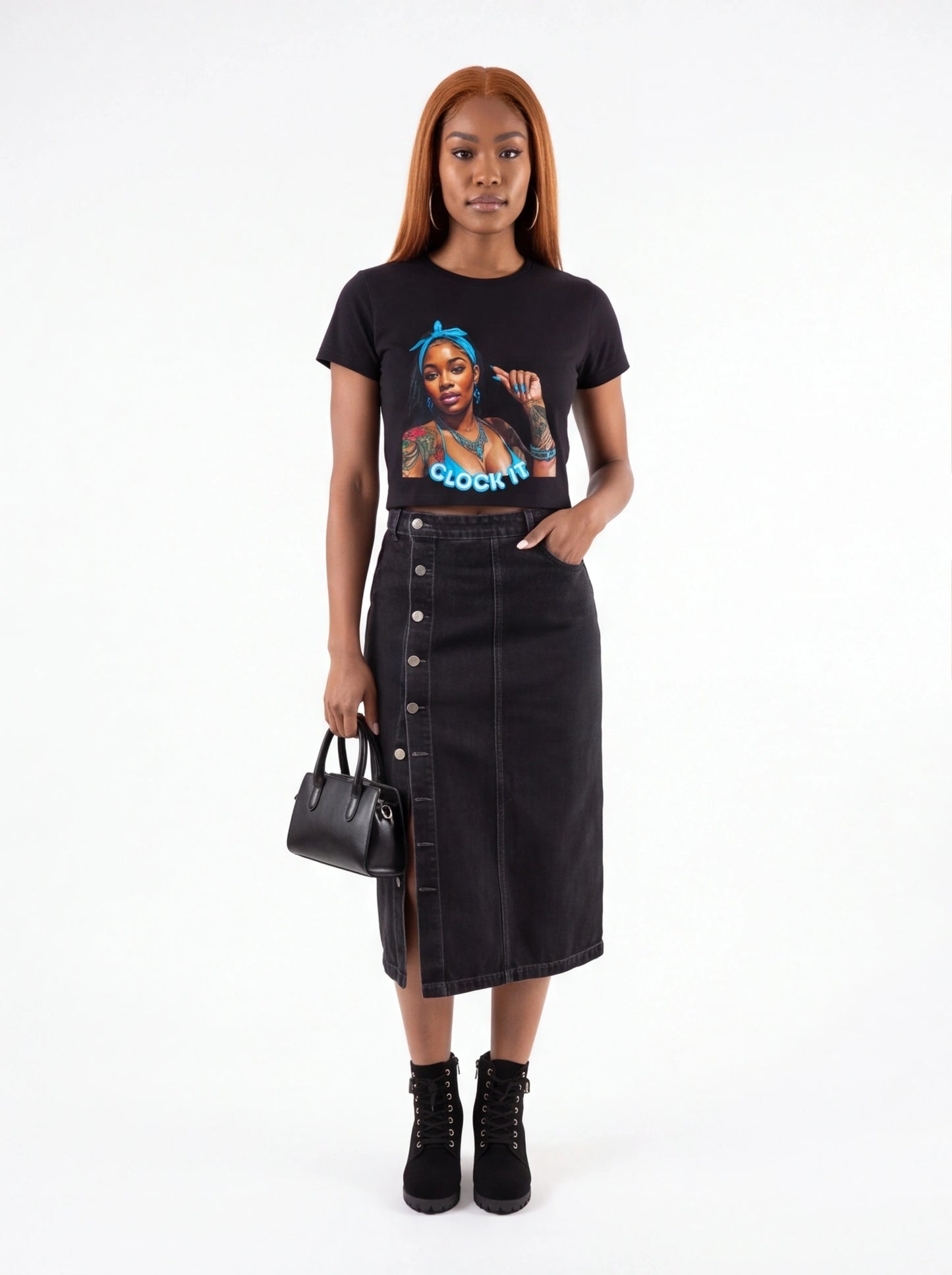 "Clock It" Cotton Graphic Tee